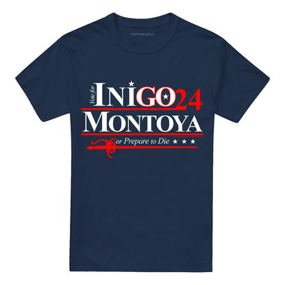 Navy - Front - The Princess Bride Unisex Adult For President 24 Inigo Montoya T-Shirt