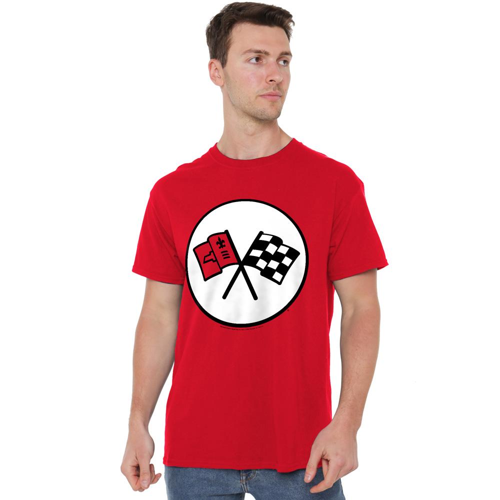 Red - Back - Chevrolet Unisex Adult 2Nd Gen Vette Logo T-Shirt