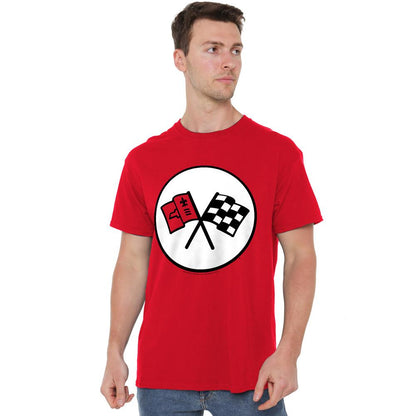 Red - Back - Chevrolet Unisex Adult 2Nd Gen Vette Logo T-Shirt