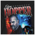 Black - Side - Stranger Things 4 Unisex Adult Jim Hopper Homage Long-Sleeved T-Shirt