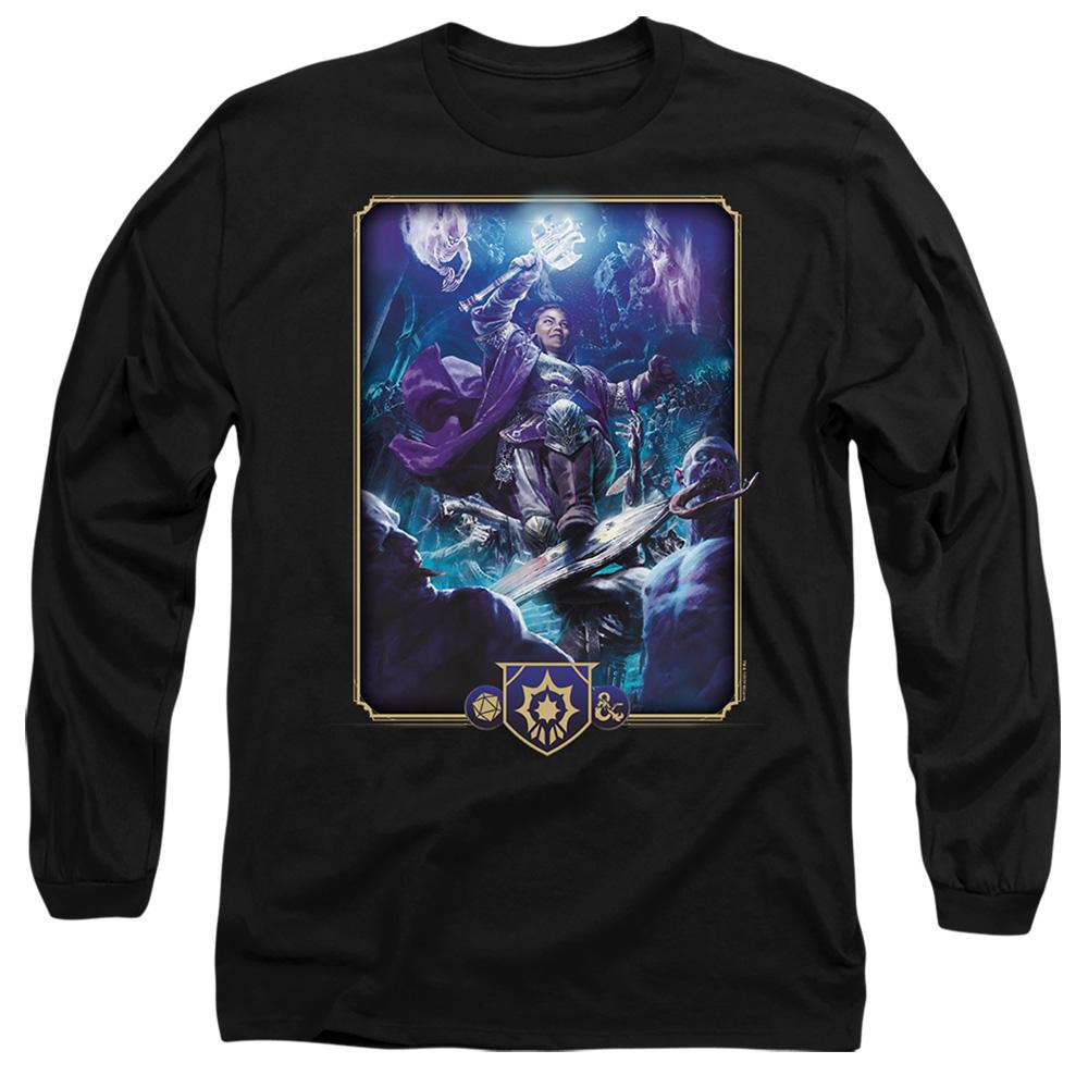 Black - Front - Dungeons & Dragons Unisex Adult 2024 Cleric Key Art Long-Sleeved T-Shirt