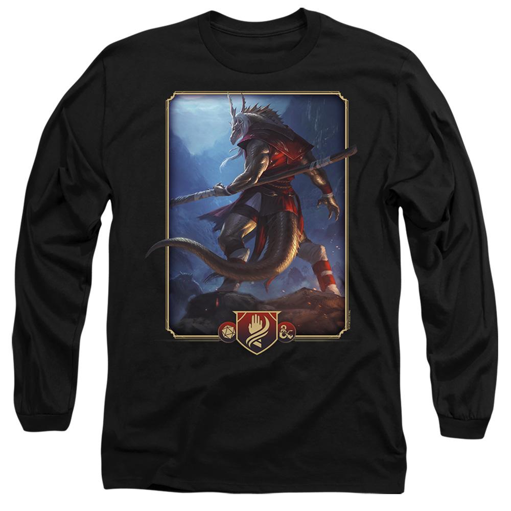 Black - Front - Dungeons & Dragons Unisex Adult 2024 Monk Key Art Long-Sleeved T-Shirt