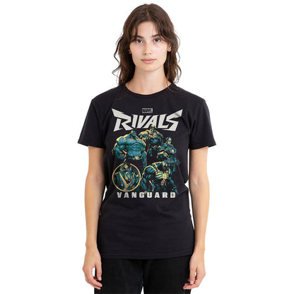 Black - Front - Marvel Rivals Womens-Ladies Vanguard T-Shirt