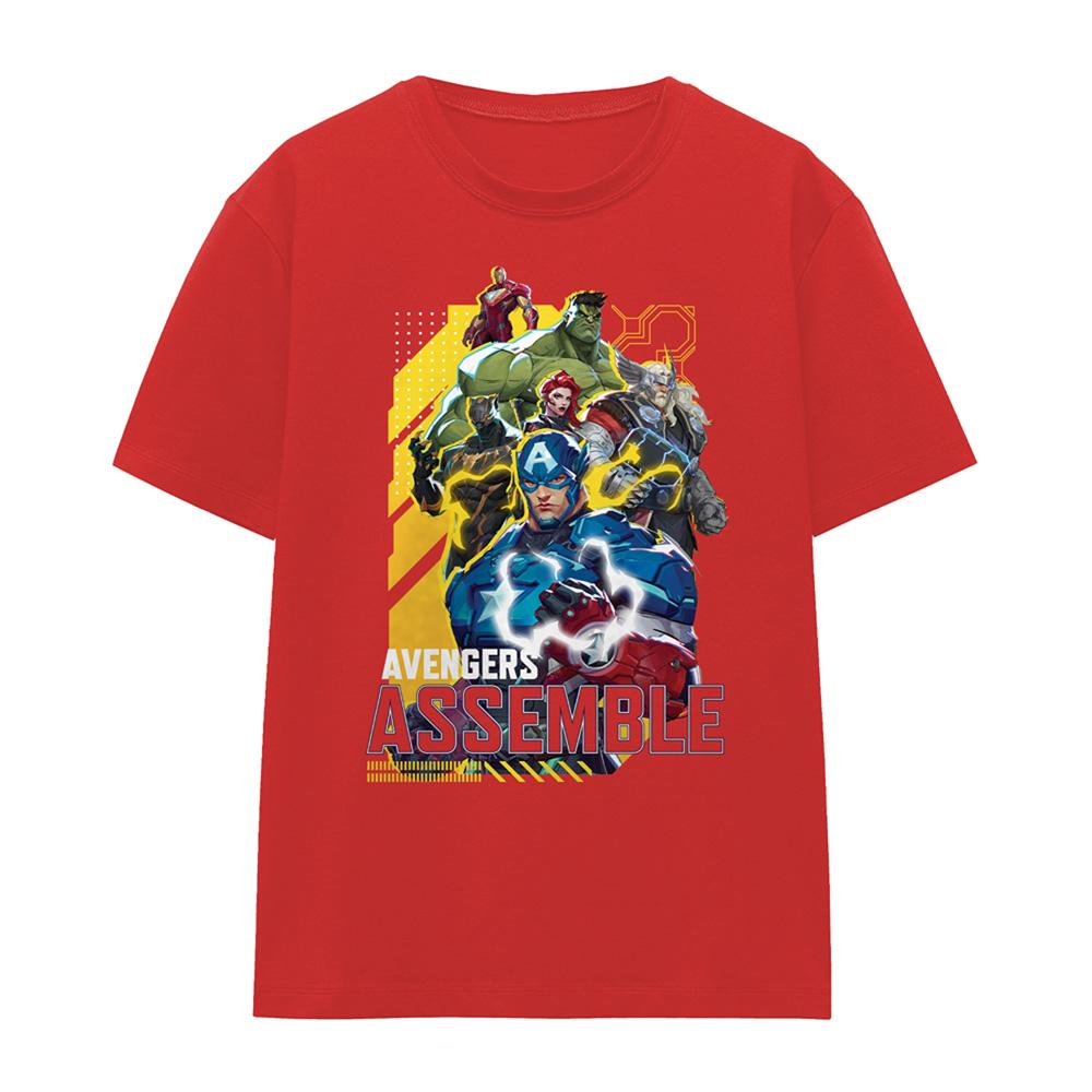 Red - Lifestyle - Marvel Rivals Womens-Ladies Assemble Avengers T-Shirt