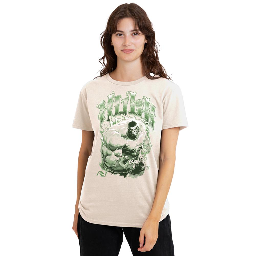 Natural - Front - Marvel Rivals Womens-Ladies Vanguard Hulk Monster T-Shirt