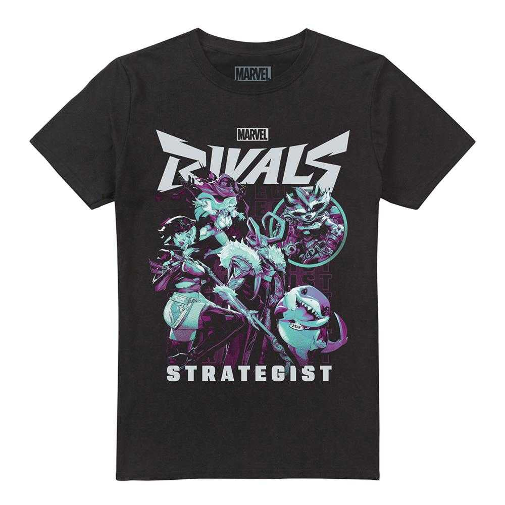 Black - Front - Marvel Rivals Unisex Adult Strategist T-Shirt