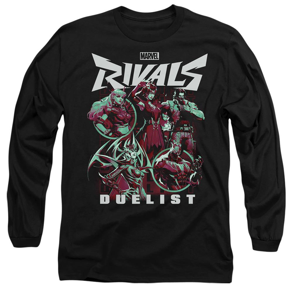 Black - Front - Marvel Rivals Unisex Adult Duelist Long-Sleeved T-Shirt
