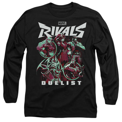 Black - Front - Marvel Rivals Unisex Adult Duelist Long-Sleeved T-Shirt