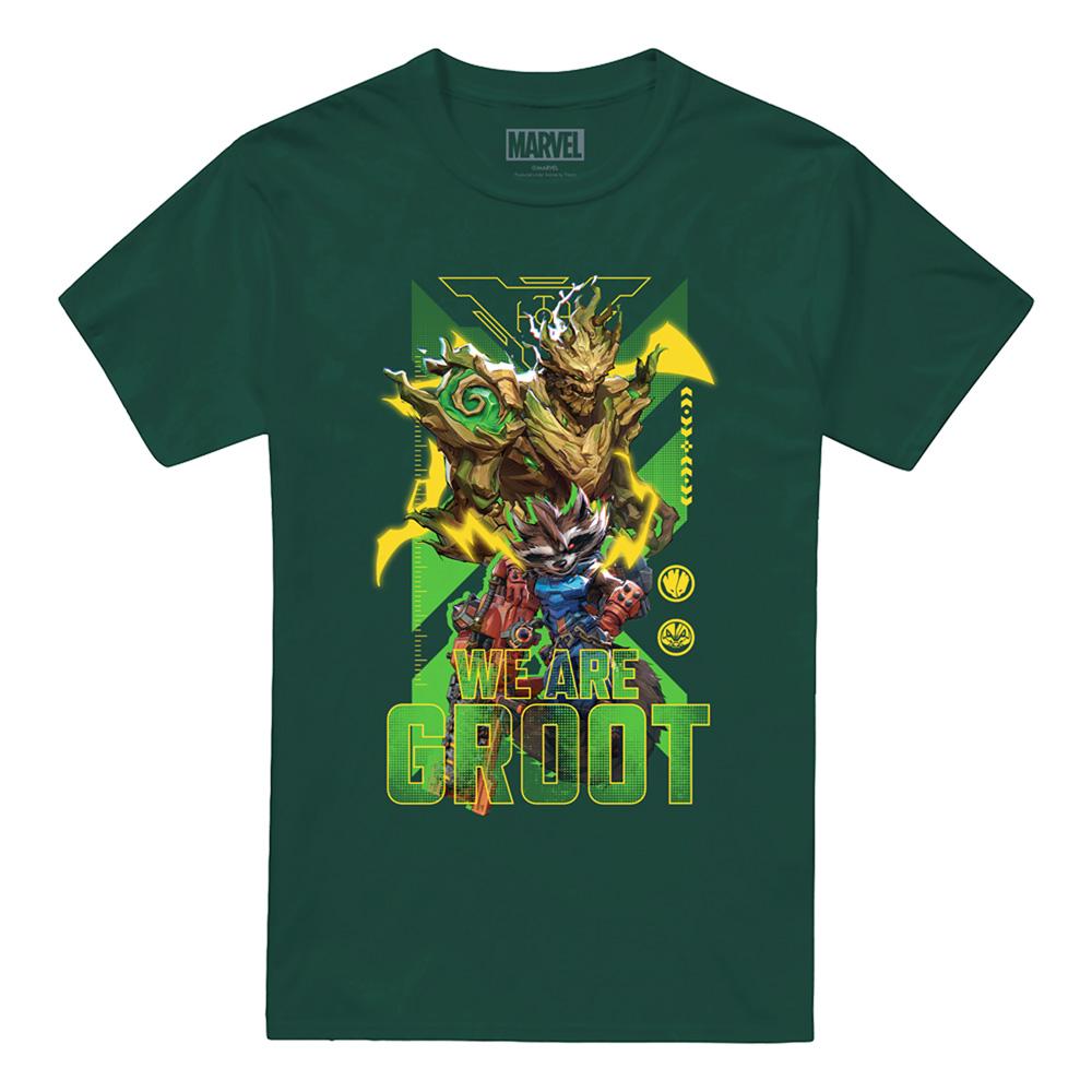 Bottle Green - Lifestyle - Marvel Rivals Unisex Adult Guardians We Are Groot T-Shirt