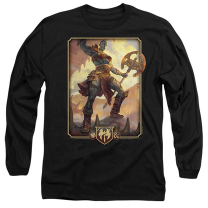 Black - Front - Dungeons & Dragons Unisex Adult 2024 Barbarian Key Art Long-Sleeved T-Shirt