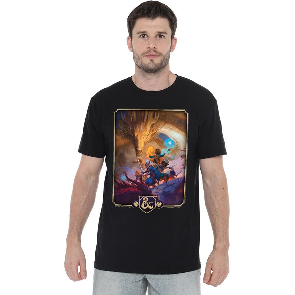 Black - Lifestyle - Dungeons & Dragons Unisex Adult 2024 Players Handbook Cover T-Shirt