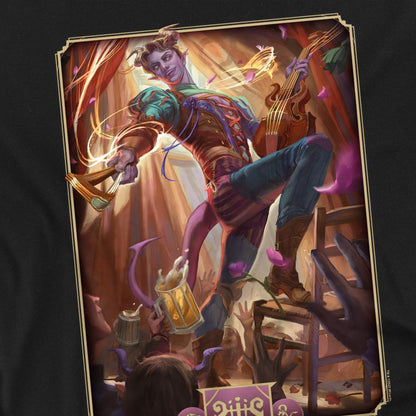 Black - Back - Dungeons & Dragons Mens 2024 Bard Key Art Long-Sleeved T-Shirt
