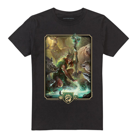 Black - Front - Dungeons & Dragons Unisex Adult 2024 Druid Key Art T-Shirt