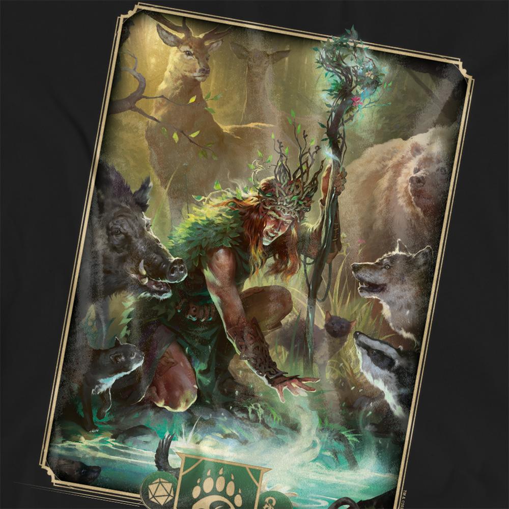 Black - Side - Dungeons & Dragons Womens-Ladies 2024 Druid Key Art T-Shirt