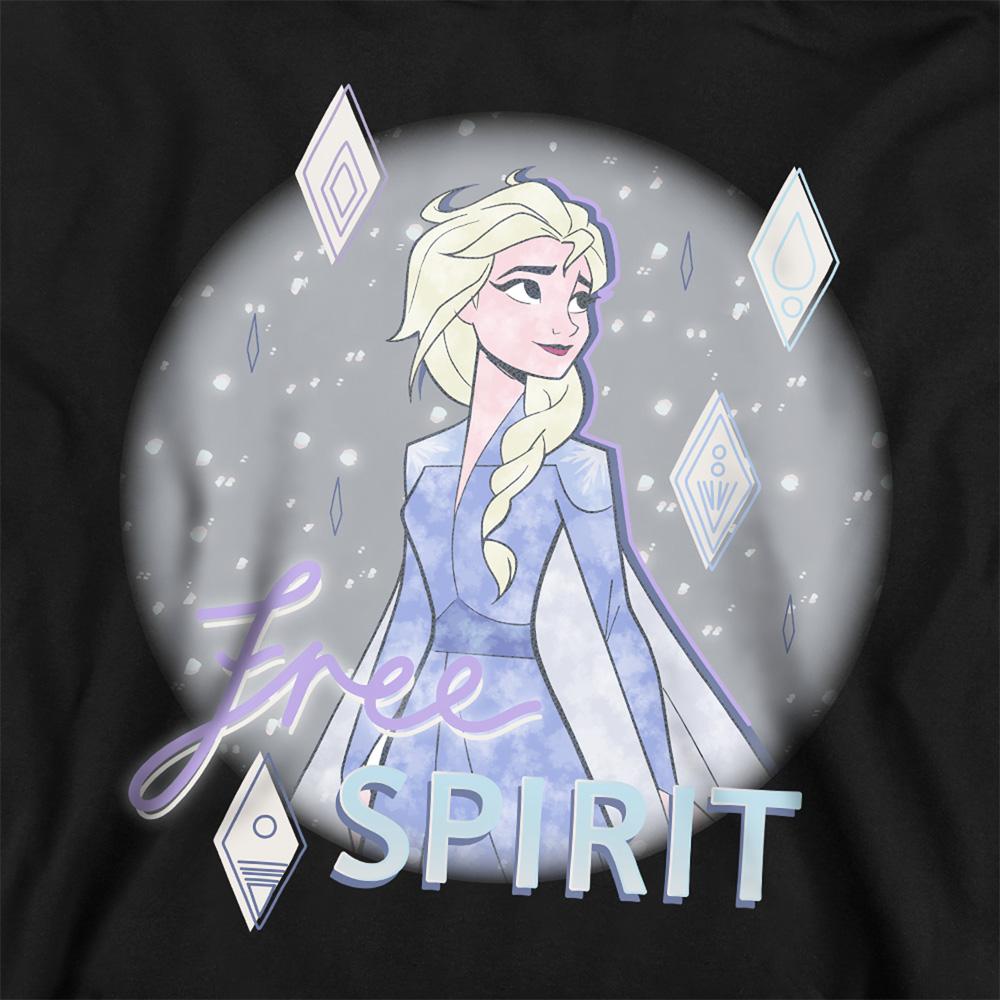 Black - Back - Frozen Childrens-Kids Believe In Yourself Elsa Pullover Hoodie