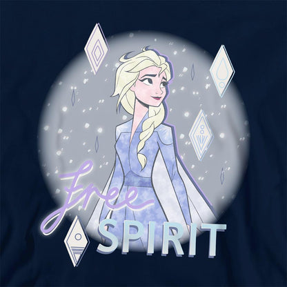 Navy - Back - Frozen Childrens-Kids Believe In Yourself Elsa Pullover Hoodie