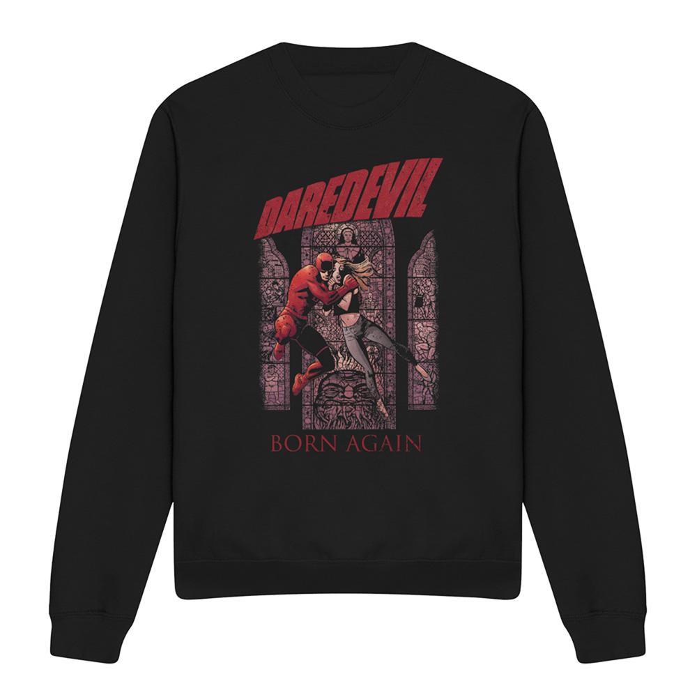Black - Lifestyle - Daredevil Unisex Adult Born Again Punisher Graffiti Sweatshirt