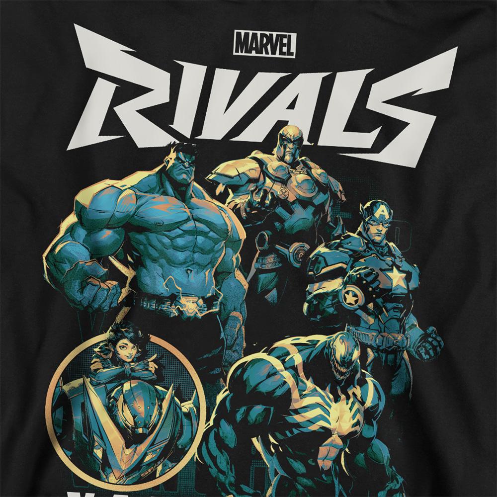 Black - Back - Marvel Rivals Unisex Adult Vanguard Sweatshirt
