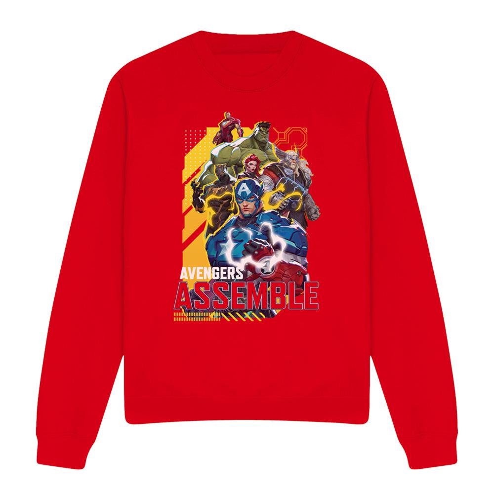 Red - Lifestyle - Marvel Rivals Unisex Adult Assemble Group Sweatshirt