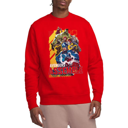 Red - Front - Marvel Rivals Unisex Adult Assemble Group Sweatshirt