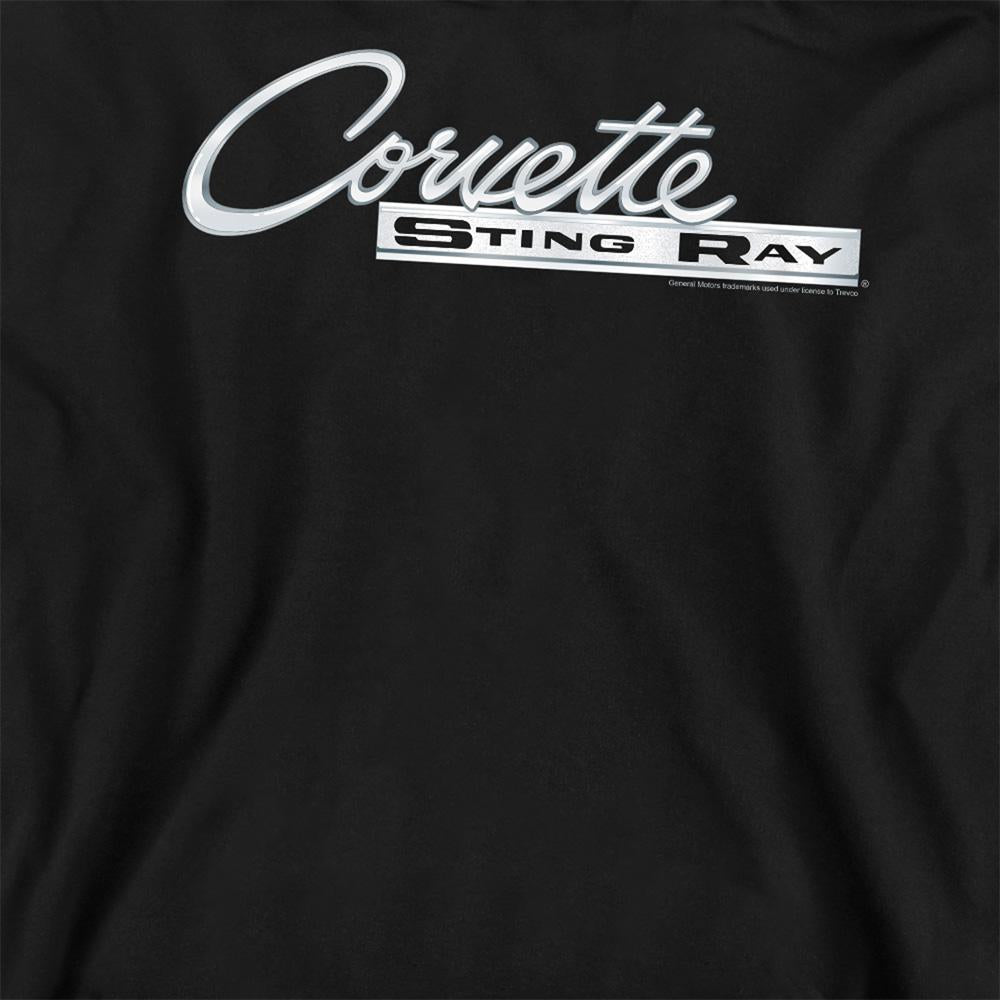 Black - Side - Chevrolet Unisex Adult Stingray Logo Sweatshirt