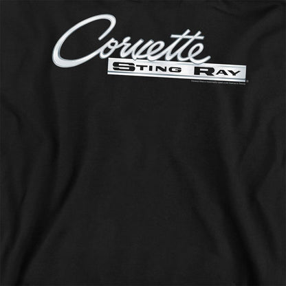 Black - Side - Chevrolet Unisex Adult Stingray Logo Sweatshirt
