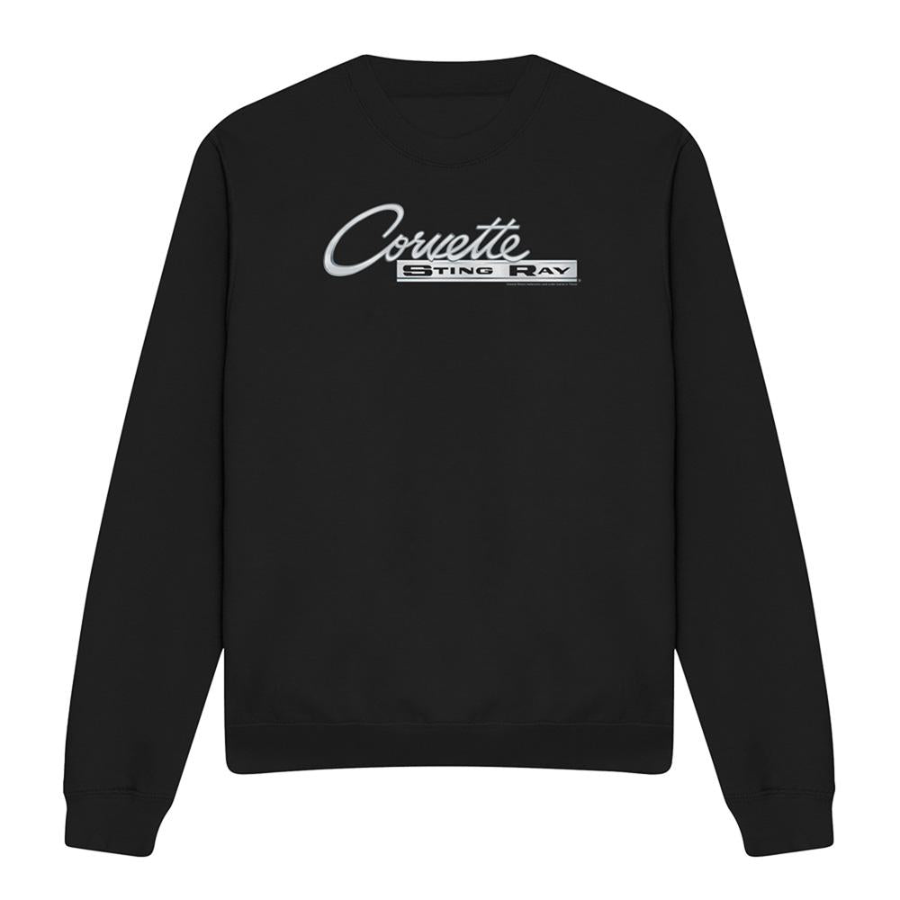 Black - Front - Chevrolet Unisex Adult Stingray Logo Sweatshirt