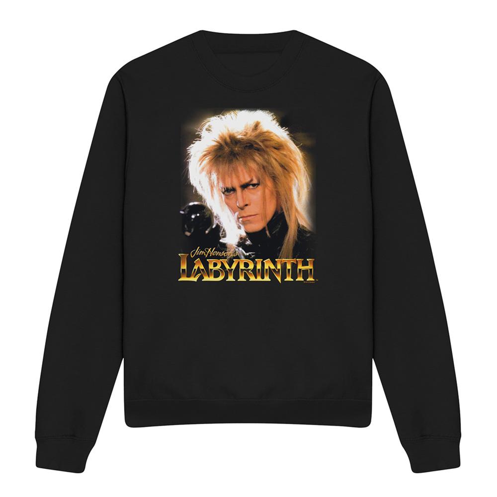 Black - Front - Labyrinth Unisex Adult Jareth The Goblin King Sweatshirt