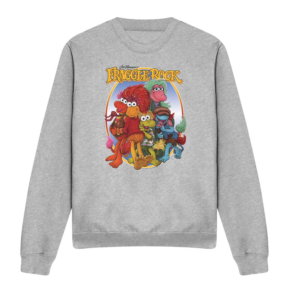 Athletic Heather - Front - Fraggle Rock Unisex Adult Group Hug Sweatshirt