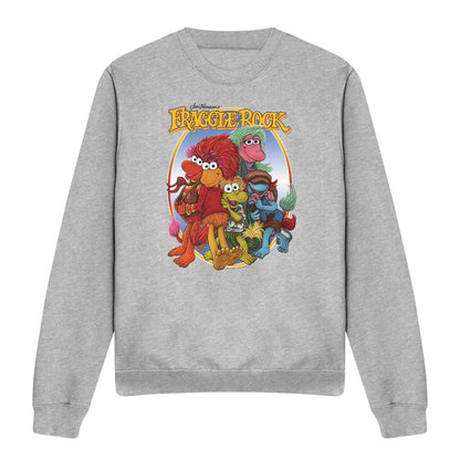 Athletic Heather - Front - Fraggle Rock Unisex Adult Group Hug Sweatshirt