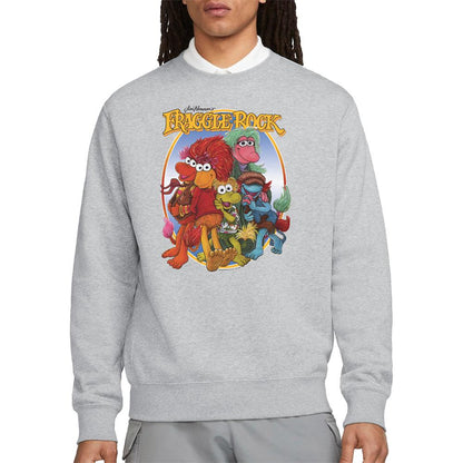 Athletic Heather - Back - Fraggle Rock Unisex Adult Group Hug Sweatshirt