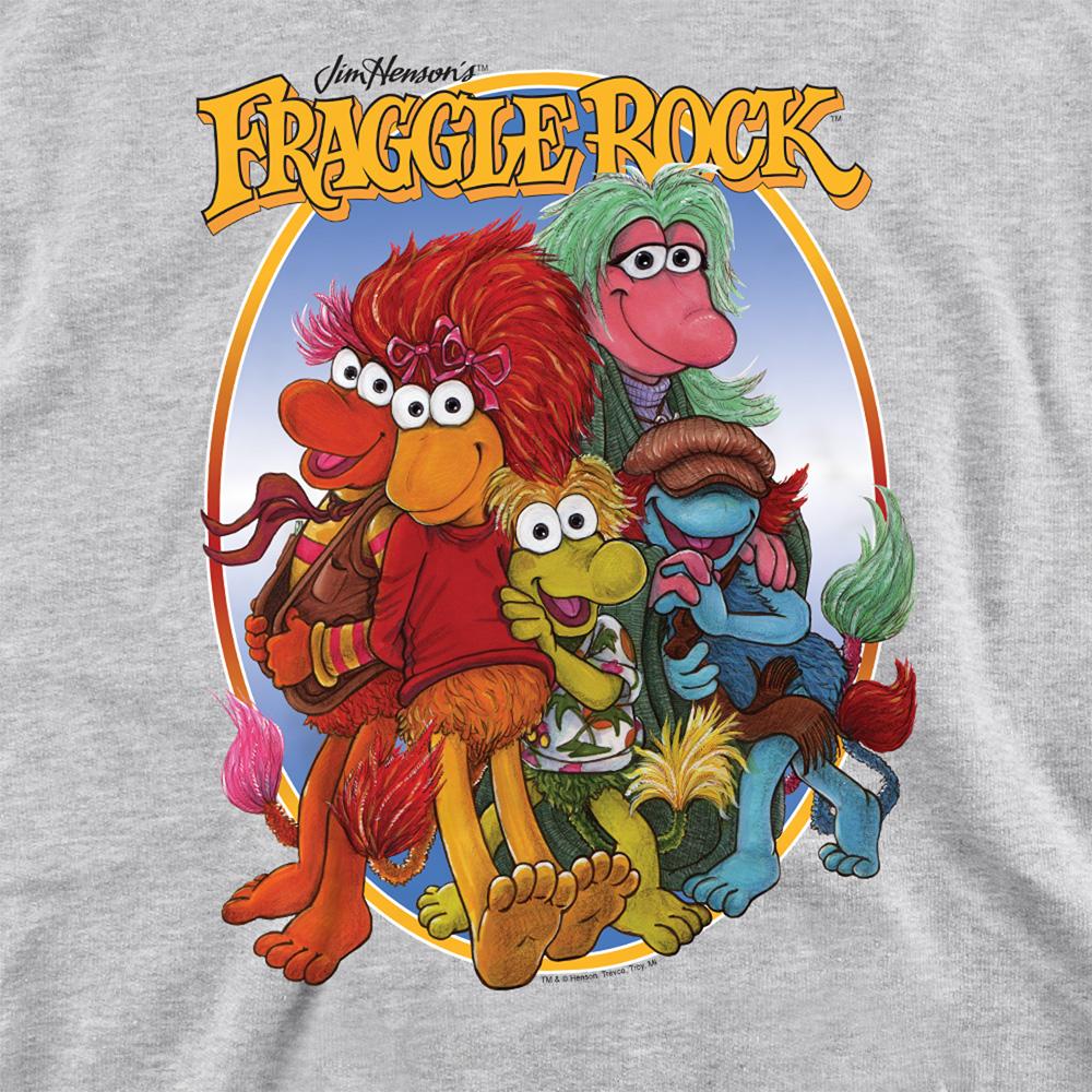 Athletic Heather - Side - Fraggle Rock Unisex Adult Group Hug Sweatshirt
