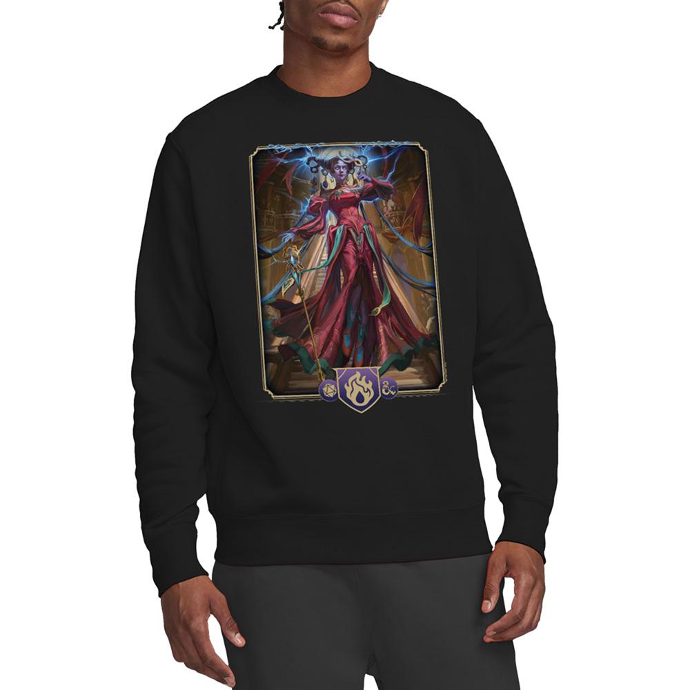Black - Front - Dungeons & Dragons Unisex Adult 2024 Sorcerer Key Art Sweatshirt