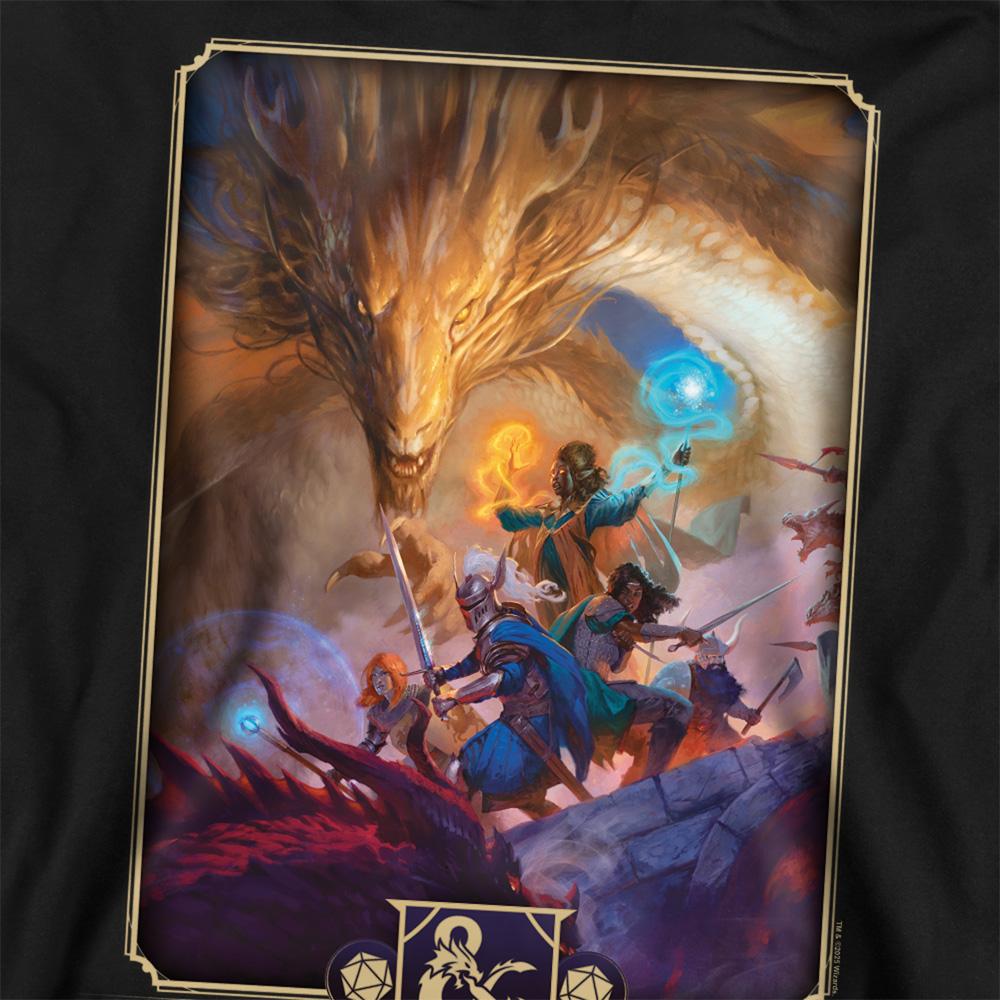 Black - Back - Dungeons & Dragons Unisex Adult 2024 Players Handbook Cover Sweatshirt