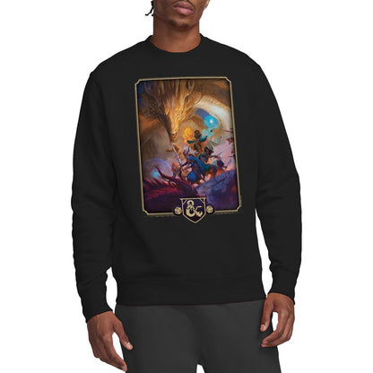 Black - Front - Dungeons & Dragons Unisex Adult 2024 Players Handbook Cover Sweatshirt