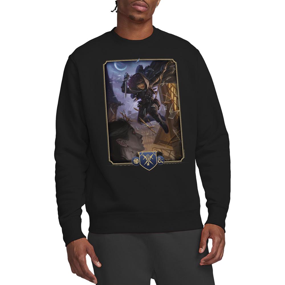 Black - Front - Dungeons & Dragons Unisex Adult 2024 Rogue Key Art Sweatshirt