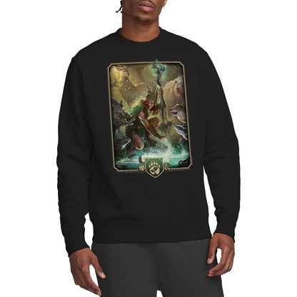 Black - Front - Dungeons & Dragons Unisex Adult 2024 Druid Key Art Sweatshirt