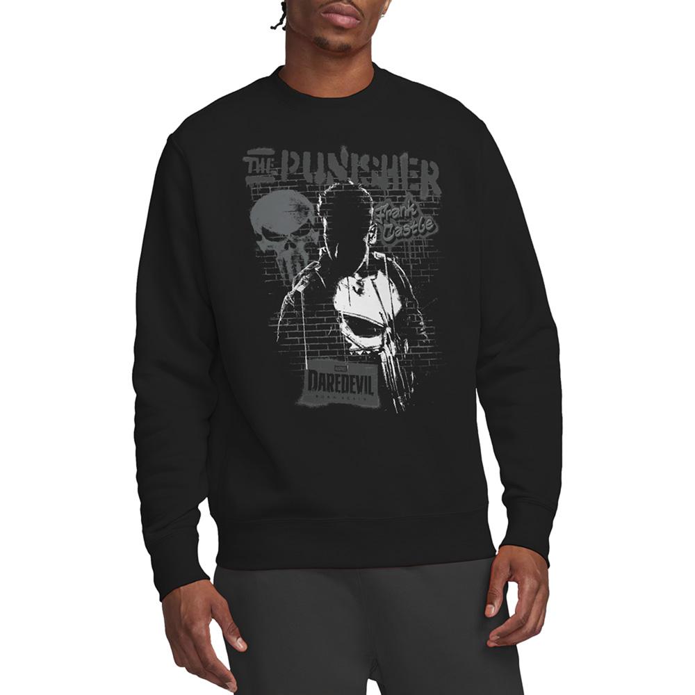 Black - Front - Daredevil Unisex Adult Born Again Punisher Graffiti Sweatshirt