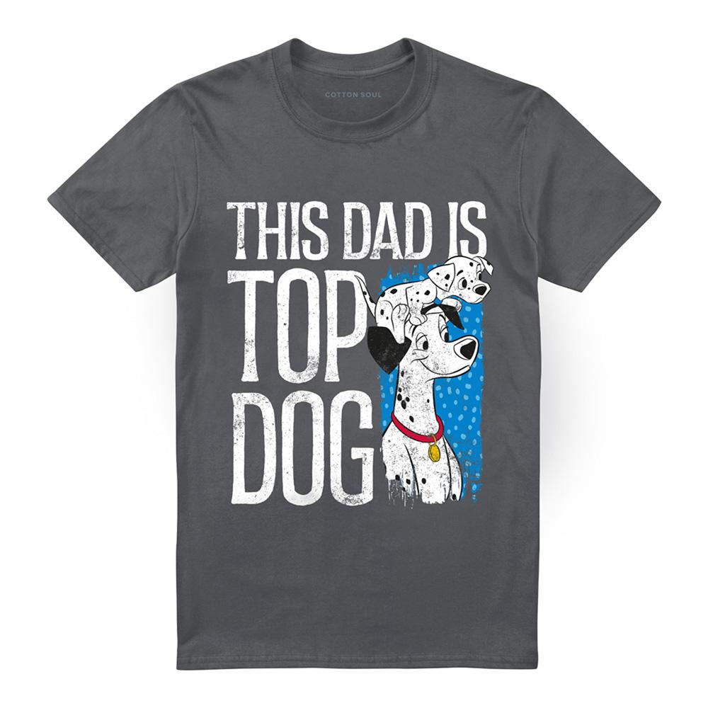 Light Graphite - Lifestyle - 101 Dalmatians Unisex Adult This Dad Is Top Dog T-Shirt