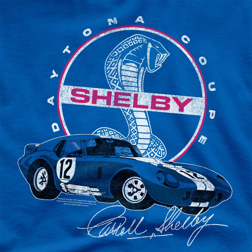 Royal Blue - Pack Shot - Carroll Shelby Unisex Adult Daytona Coupe Logo T-Shirt