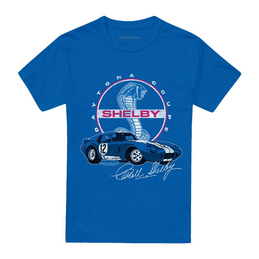Royal Blue - Front - Carroll Shelby Unisex Adult Daytona Coupe Logo T-Shirt