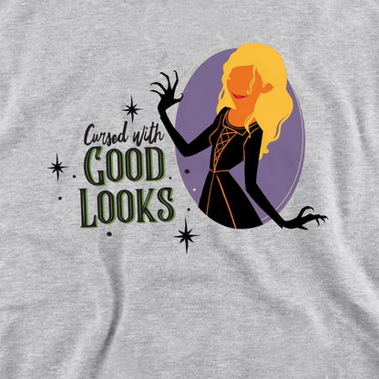 Athletic Heather - Back - Hocus Pocus Childrens-Kids Sarah Is Cursed With Good Looks Heather Hoodie