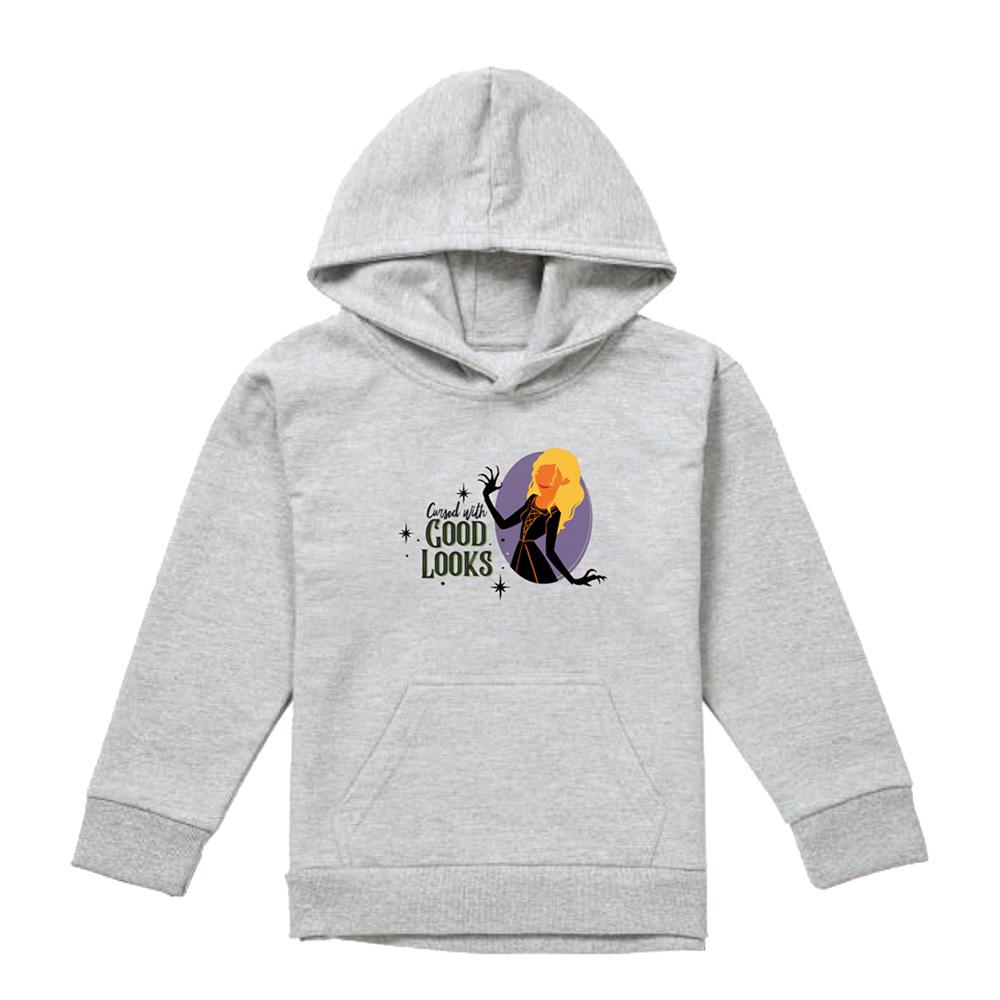 Athletic Heather - Front - Hocus Pocus Childrens-Kids Sarah Is Cursed With Good Looks Heather Hoodie