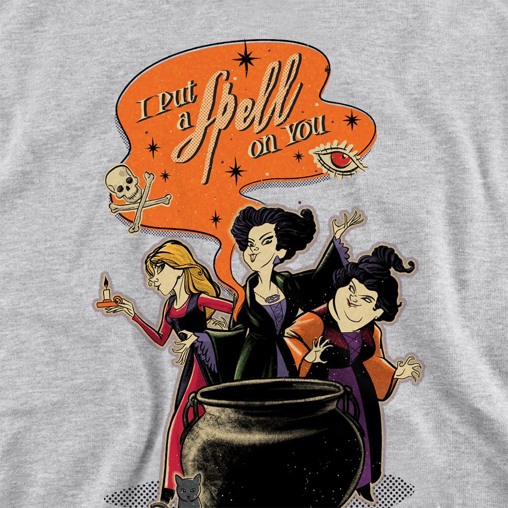 Athletic Heather - Back - Hocus Pocus Childrens-Kids Sanderson Sisters Put A Spell On You Heather Hoodie