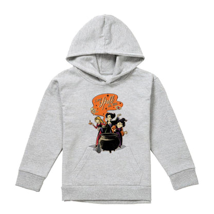 Athletic Heather - Front - Hocus Pocus Childrens-Kids Sanderson Sisters Put A Spell On You Heather Hoodie