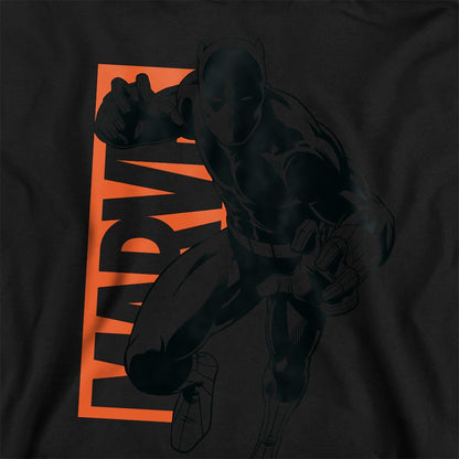 Black - Back - Black Panther Childrens-Kids Jump Pull Over Hoodie