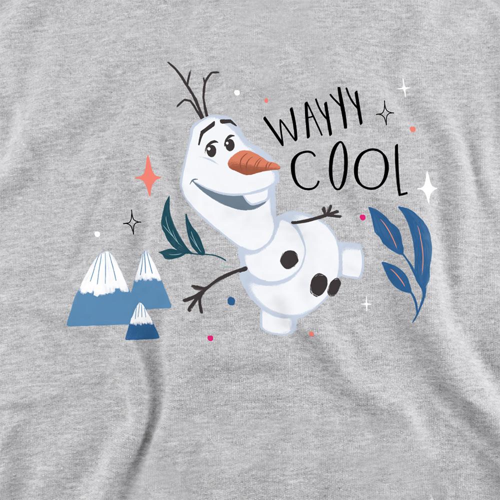 Athletic Heather - Back - Frozen Childrens-Kids Wayyy Cool Olaf Heather Pullover Hoodie