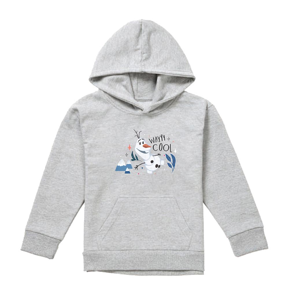 Athletic Heather - Front - Frozen Childrens-Kids Wayyy Cool Olaf Heather Pullover Hoodie