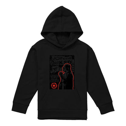 Black - Lifestyle - Star Wars: The Empire Strikes Back Childrens-Kids Join The Dark Side Darth Vader Poster Hoodie