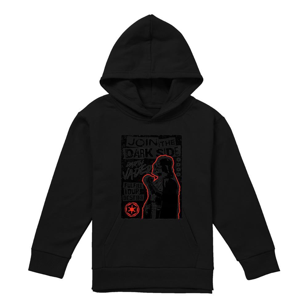 Navy - Lifestyle - Star Wars: The Empire Strikes Back Childrens-Kids Join The Dark Side Darth Vader Poster Hoodie